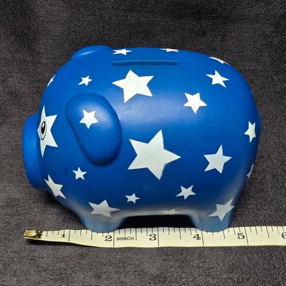 Posh Pigs - Superstar Blue w. Star's Piggy Bank Bud by DesignRoom - Picture 12 of 14
